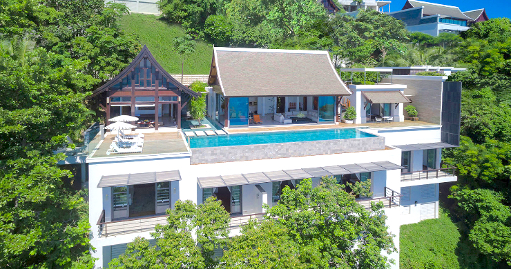 phuket luxury villa 5 bed sea view naithon 29487